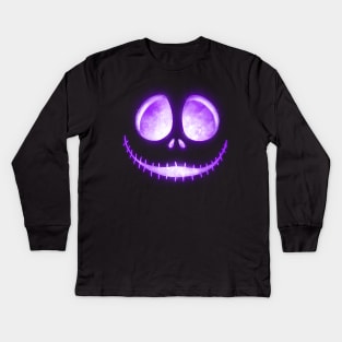 Scary Night- Purple Version Kids Long Sleeve T-Shirt